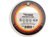 Изолента Kranz ПВХ 0.13х15мм 20м белый  картинка 